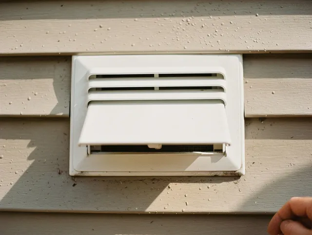 St. Cloud Dryer Vent Cleaning technician performing professional exhaust vent cleaning at a residential property in St. Cloud