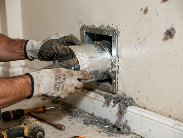 Professional dryer vent repair and installation by St. Cloud Dryer Vent Cleaning in St. Cloud