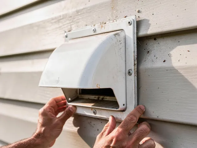 St. Cloud Dryer Vent Cleaning technician delivering thorough residential dryer vent cleaning service in St. Cloud